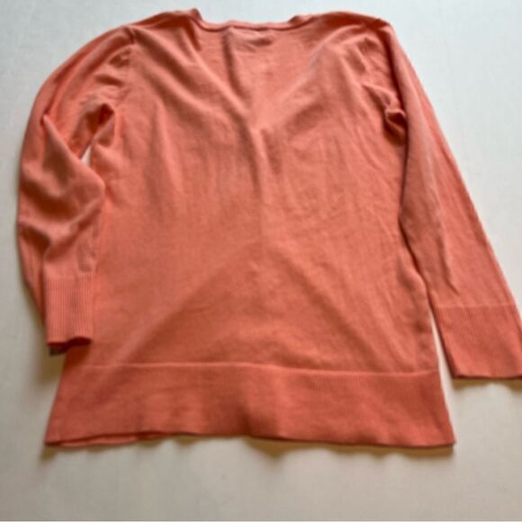 Lands' End Women's Light Cardigan Sweater Peach Medium(10-12) - Picture 5 of 6